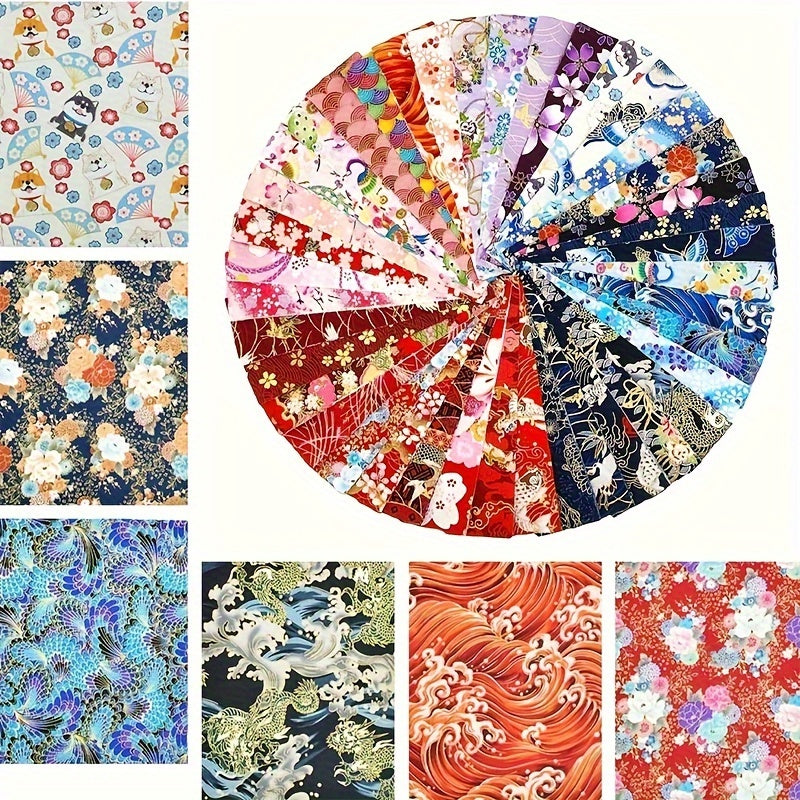 40pcs Cotton Quarters Fabric Bundle for DIY Patchwork Sewing Craft