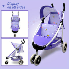 ANIVIA Twin Doll Stroller Pink & Purple