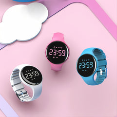 Kids Digital Pedometer Watch LED Fitness Tracker Alarm Stopwatch