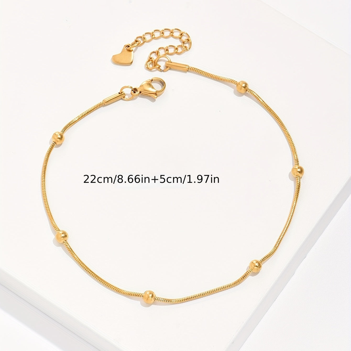 Dainty Chain Anklet Adjustable Stainless Steel Ankle Bracelet