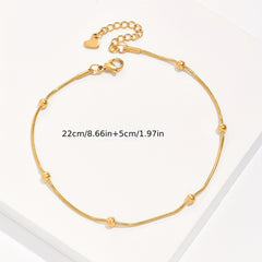 Dainty Chain Anklet Adjustable Stainless Steel Ankle Bracelet