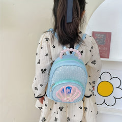 Sequins Backpack for Kids Faux Pearl Handle Bag