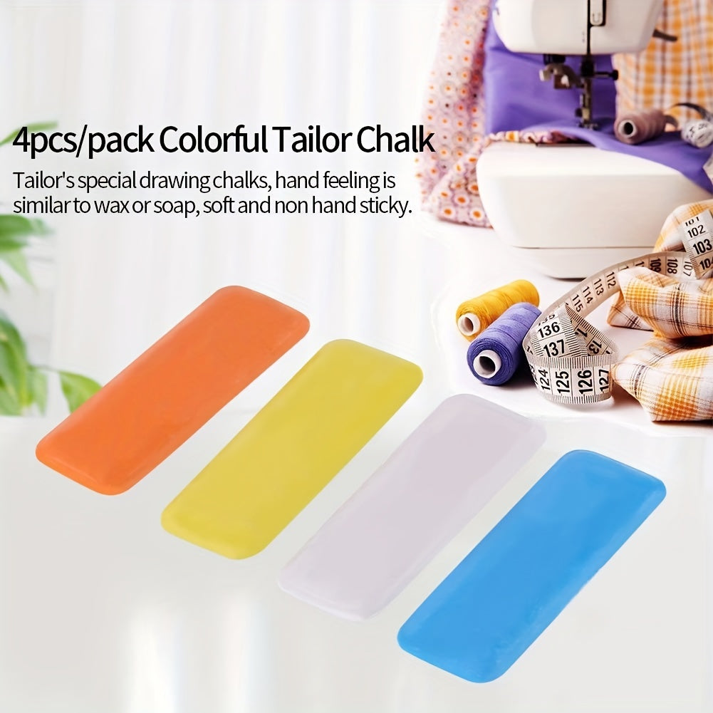 4pcs Colorful Erasable Fabric Chalk DIY Sewing Tools