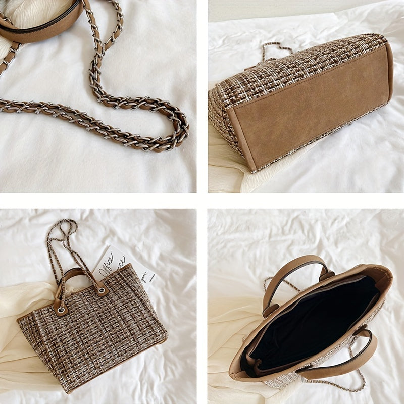 Large Capacity Shoulder Bag Top Handle Portable Handbag