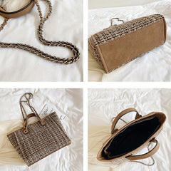 Large Capacity Shoulder Bag Top Handle Portable Handbag