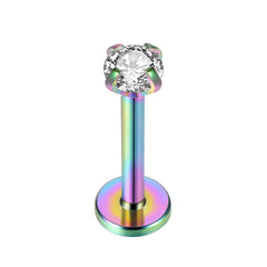 Stainless Steel Zircon Lip Nail Studs Women's Piercing Jewelry