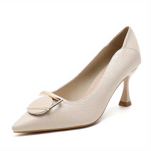 Metal Decor Stiletto Heels Women's Pumps