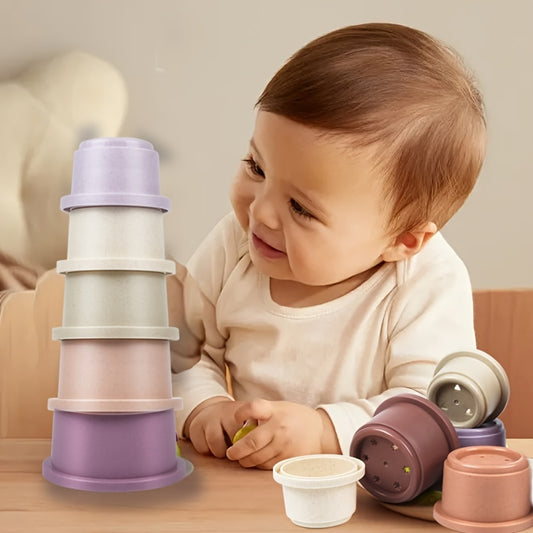 8 Piece Stacking Bath Cup Toddler Toys Educational Montessori Gift Girls 1-6