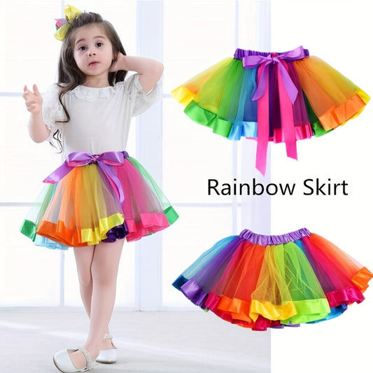 Colorful Rainbow Baby Tutu Skirt for Newborn Photography