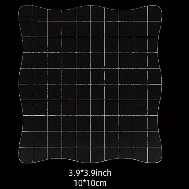 1pc Rubber Stamp Transparent Stamp Set Helper Glass High Crystal Acrylic Handle