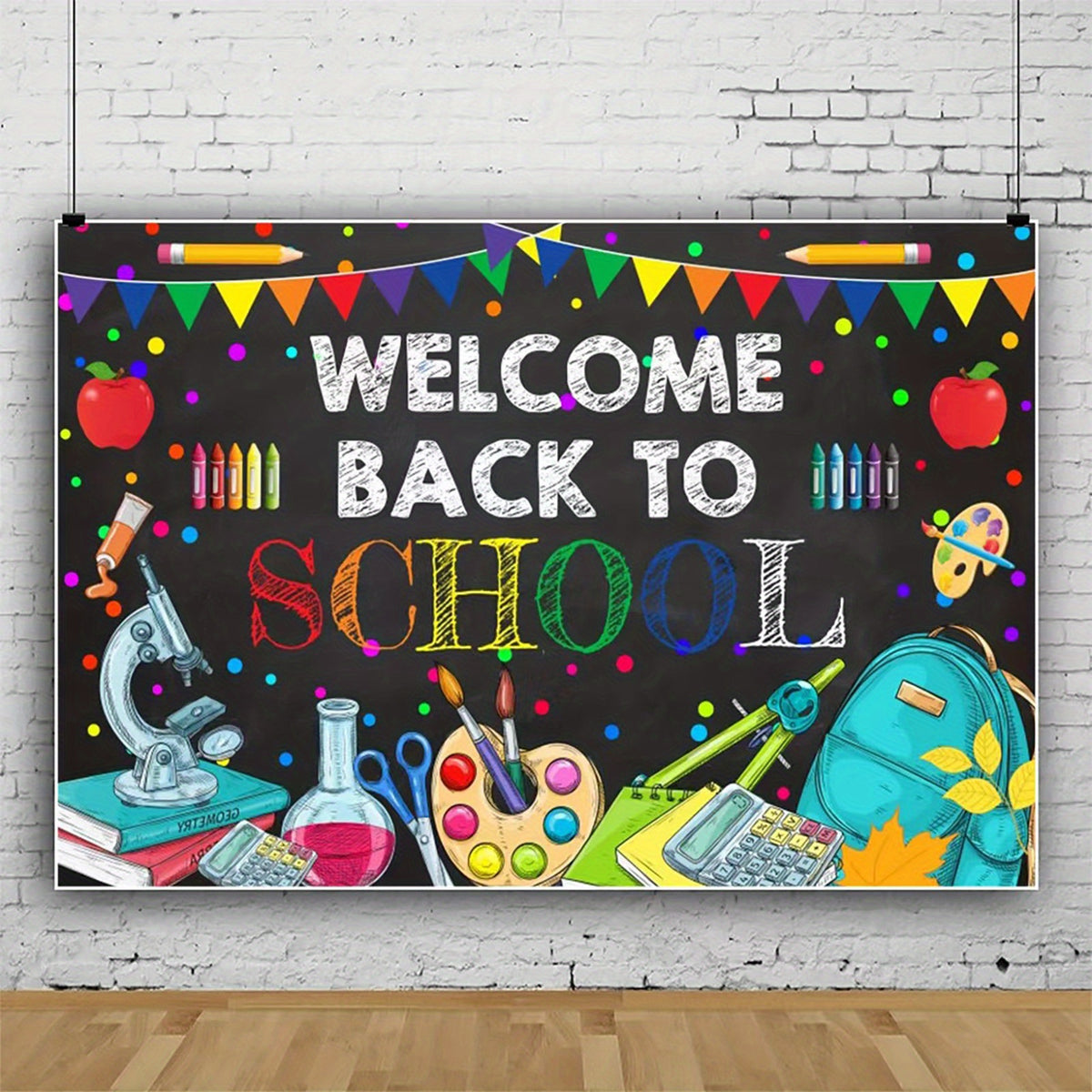 Back To School Backdrop Banner Welcome Back Banner For First Day of School Decor