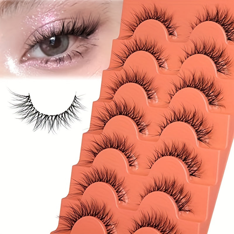 Natural Look Fox Eyelashes 3D Faux Mink Eyelashes 7 Pairs