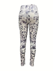 Geometric Print Elastic Waist Leggings