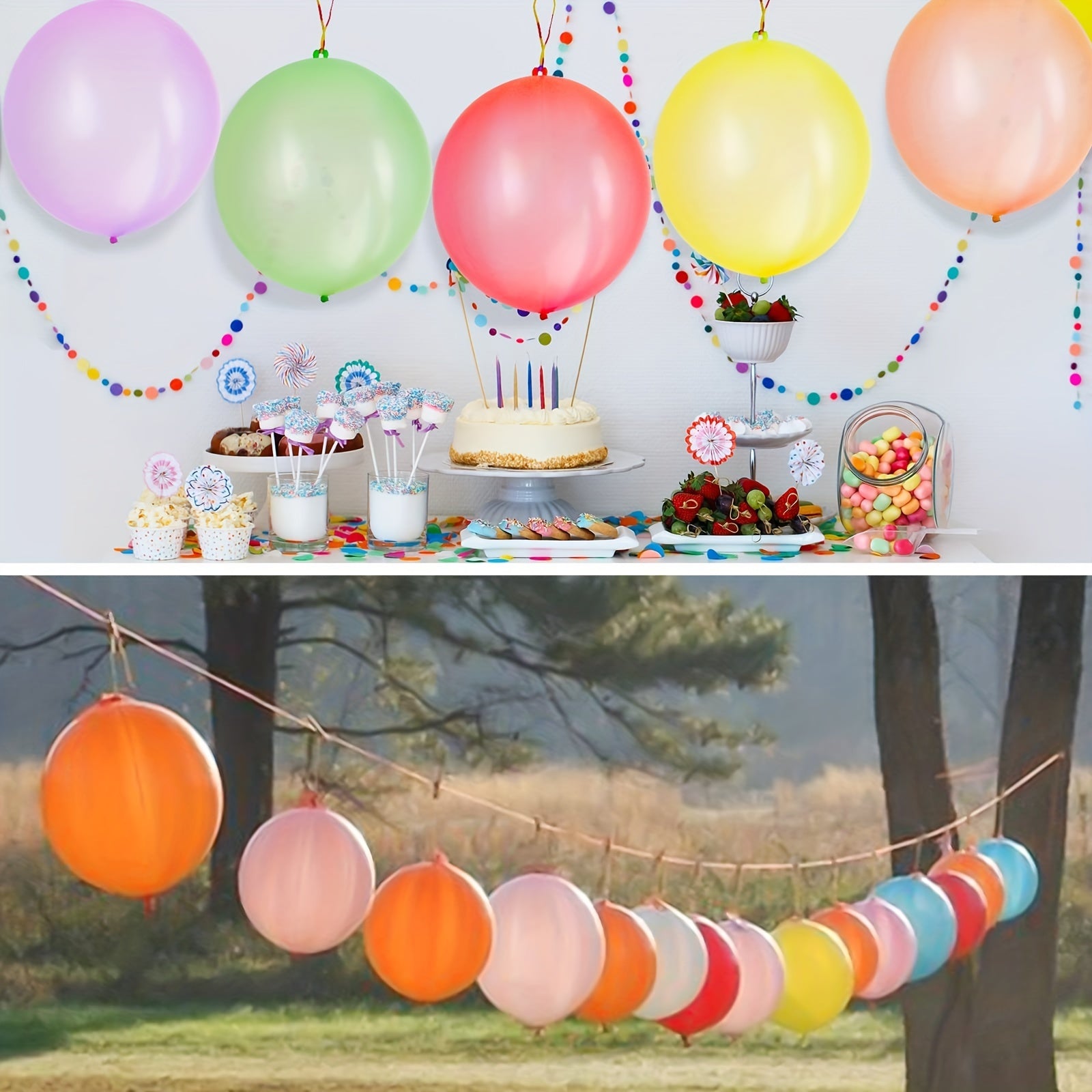 80pcs Punch Balloons Assorted Heavy Duty Party Favors Bounce Balloons