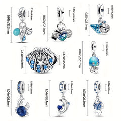 Summer Beach Ocean Pendant Marine Life Charm Bead Crab Shell