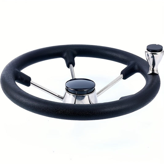 Foam Grip Boat SS Steering Wheel With Knob 34cm