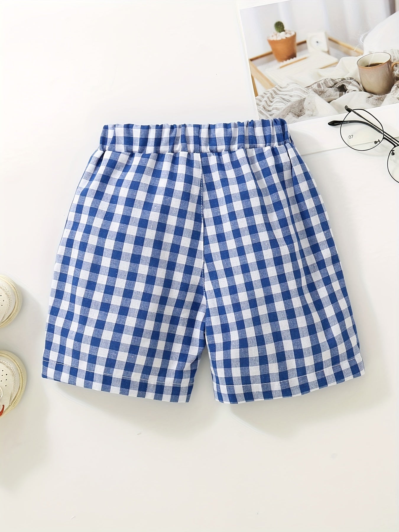 Boys Plaid Casual Shorts Comfortable Breathable For Summer Kids Clothes