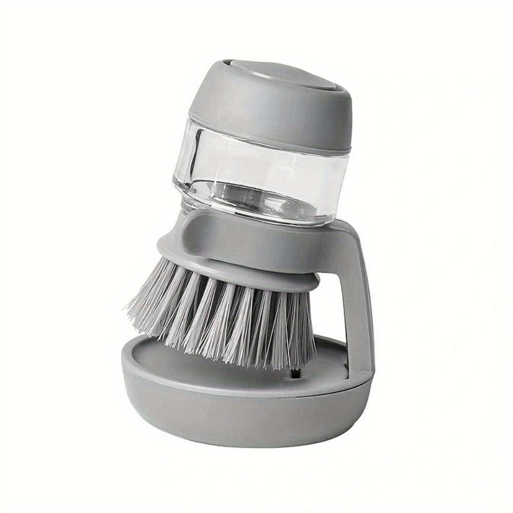 Soap Dispensing Dish Scrub Brush with Drip Tray - Effortless Cleaning