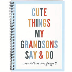 Grandparents Spiral Notebook Journal for Grandma Memory Book Mother's Gift