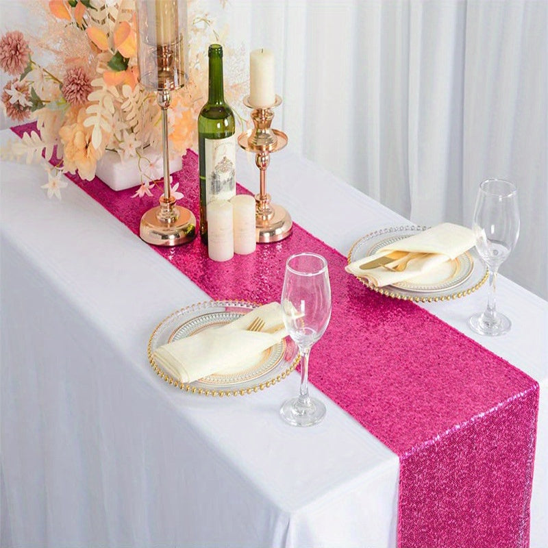 Golden Sequin Table Cover Christmas Party Wedding Decoration