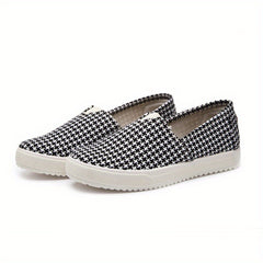 Women's Windmill Pattern Canvas Slip-On Flat Shoes