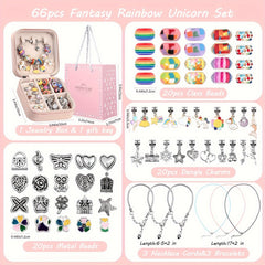 Mermaid Charm Bracelet Making Kit for Girls DIY Beaded Jewelry Making