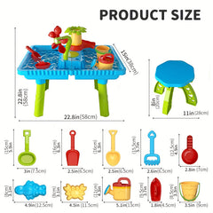 TEMI Kids Beach Toys Activity Sensory Play Table Outdoor Water Activity Tables
