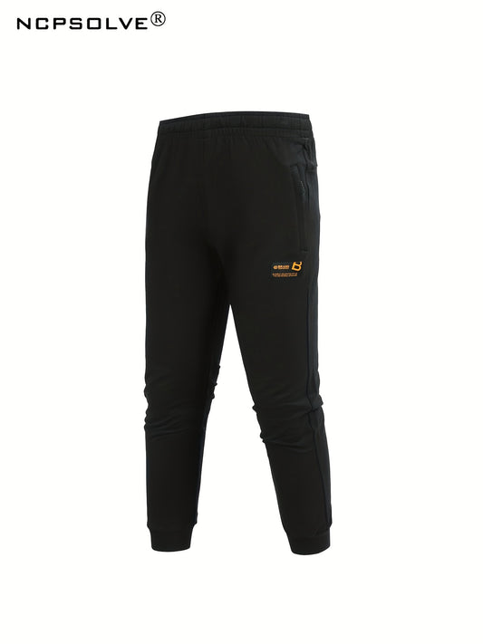 Men's Comfy Hooded Jacket & Stretch Pants Set for Outdoor Zipper Pocket