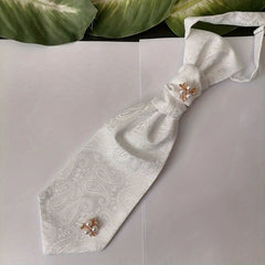 Faux Diamond Inlaid Bow Tie Set For Wedding Party