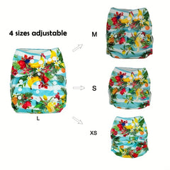 Washable Reusable Cloth Diapers Nappies Waterproof with Microfiber Insert