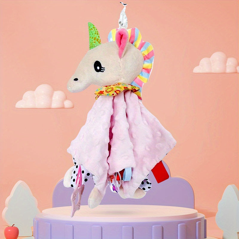 Plush Animal Baby Toy Blanket for Newborn Boys and Girls