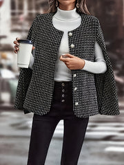  Women's Tweed Cape Sleeve Blazer