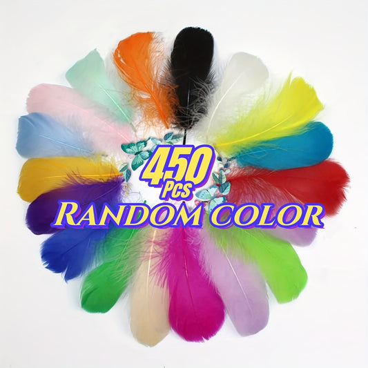 450pcs Colorful Feathers For Craft Wedding Home Party Decorations 10 Colors