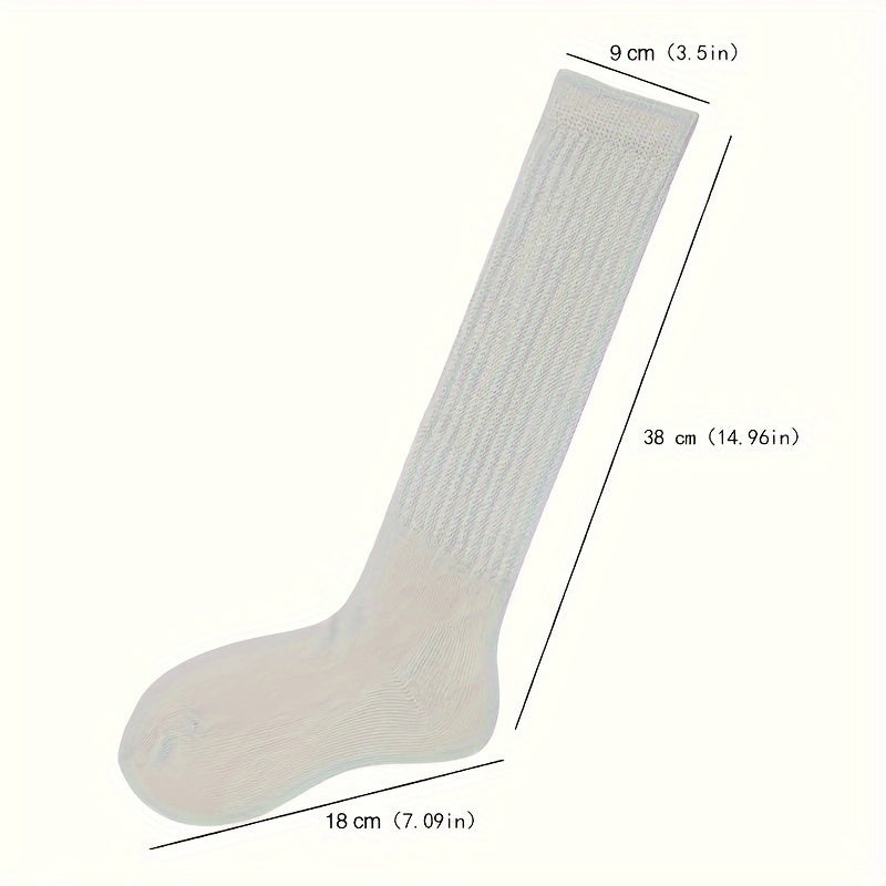 Men's Knee High Solid Knit Slouch Socks