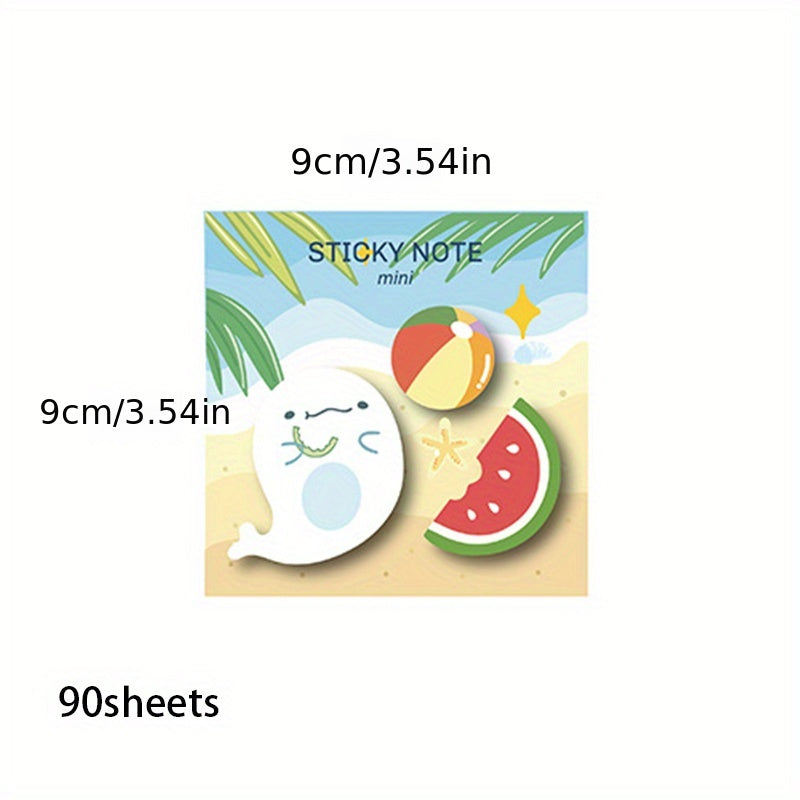 90 Pages Special shaped Sticky Notes Cartoon Material Paper