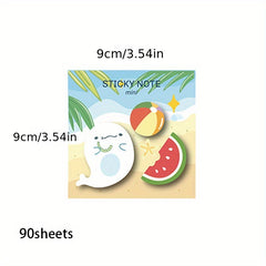 90 Pages Special shaped Sticky Notes Cartoon Material Paper