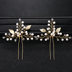 2pcs Women's Rhinestone Wedding Hair Comb Set