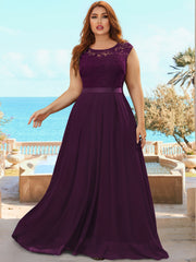  Lace Cap Sleeve Wedding Maxi Dress