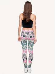 Geo Print Leggings High Waist Casual Leggings