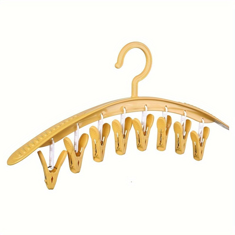 8-Clamp Plastic Hanger for Underwear and Socks