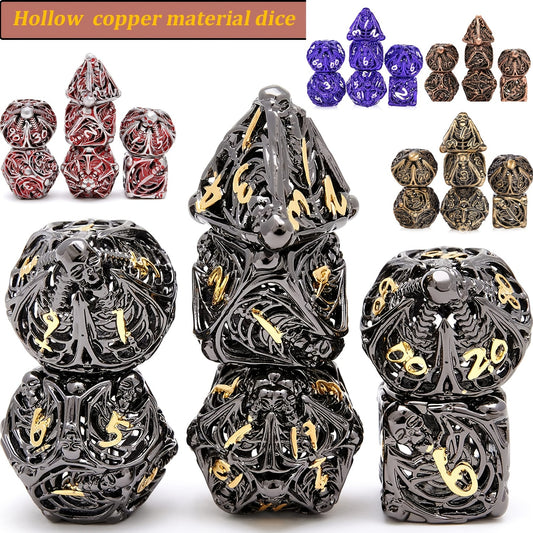 Skull Shaped Copper Dice Set for D&D RPG MTG - Math Teaching