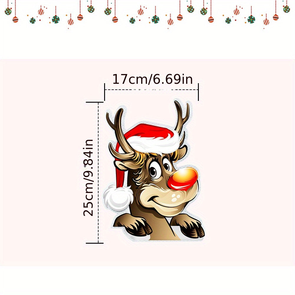 2pcs Christmas Reindeer Magnetic Reflective Stickers