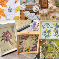10pcs Embossed Dried Flower Craft Supplies DIY Thanksgiving Stickers