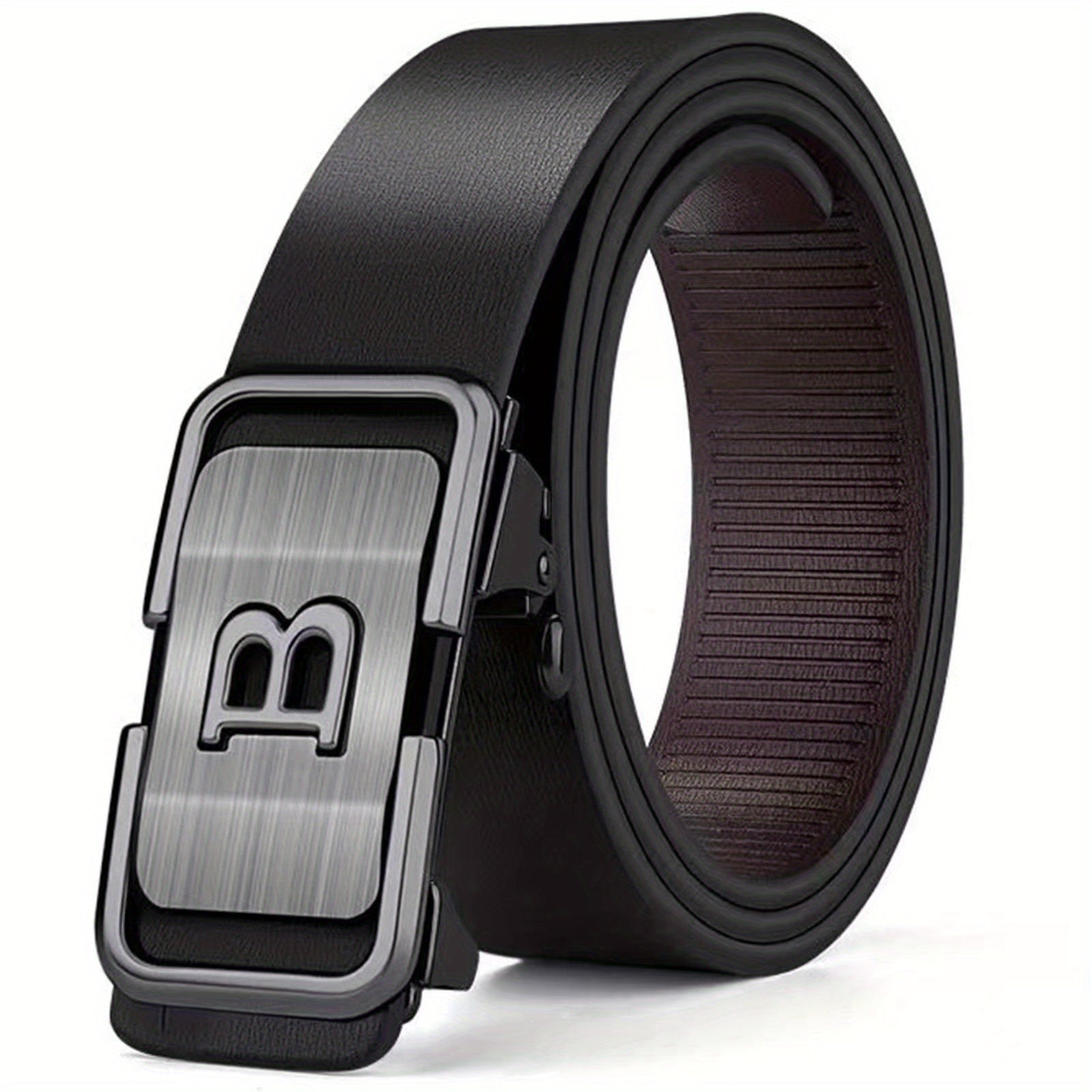 Men's Business Belt with B Automatic Buckle