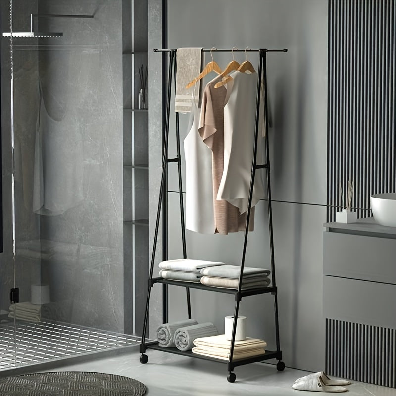 Triangular Coat Rack Pulley Version 2 Layer Rolling Coat Rack