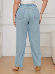  Colorblock Button Fly High Rise Ripped Jeans