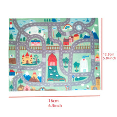 Mini Dollhouse Mat Whimsical Forest & Mushroom, Mixed Colors, Durable Polyamide