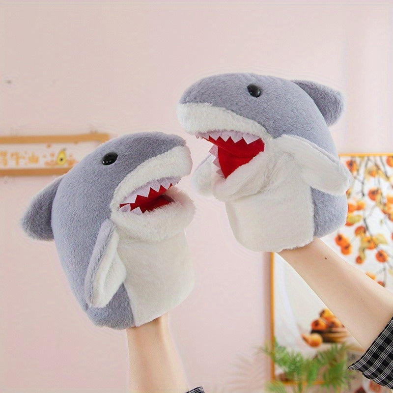 Interactive Little Shark Plush Toy with Mouth Opening Function