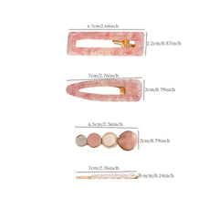 3pcs Acetate Hair Clip Faux Pearl Bobby Pin Side Clip Bangs Clip
