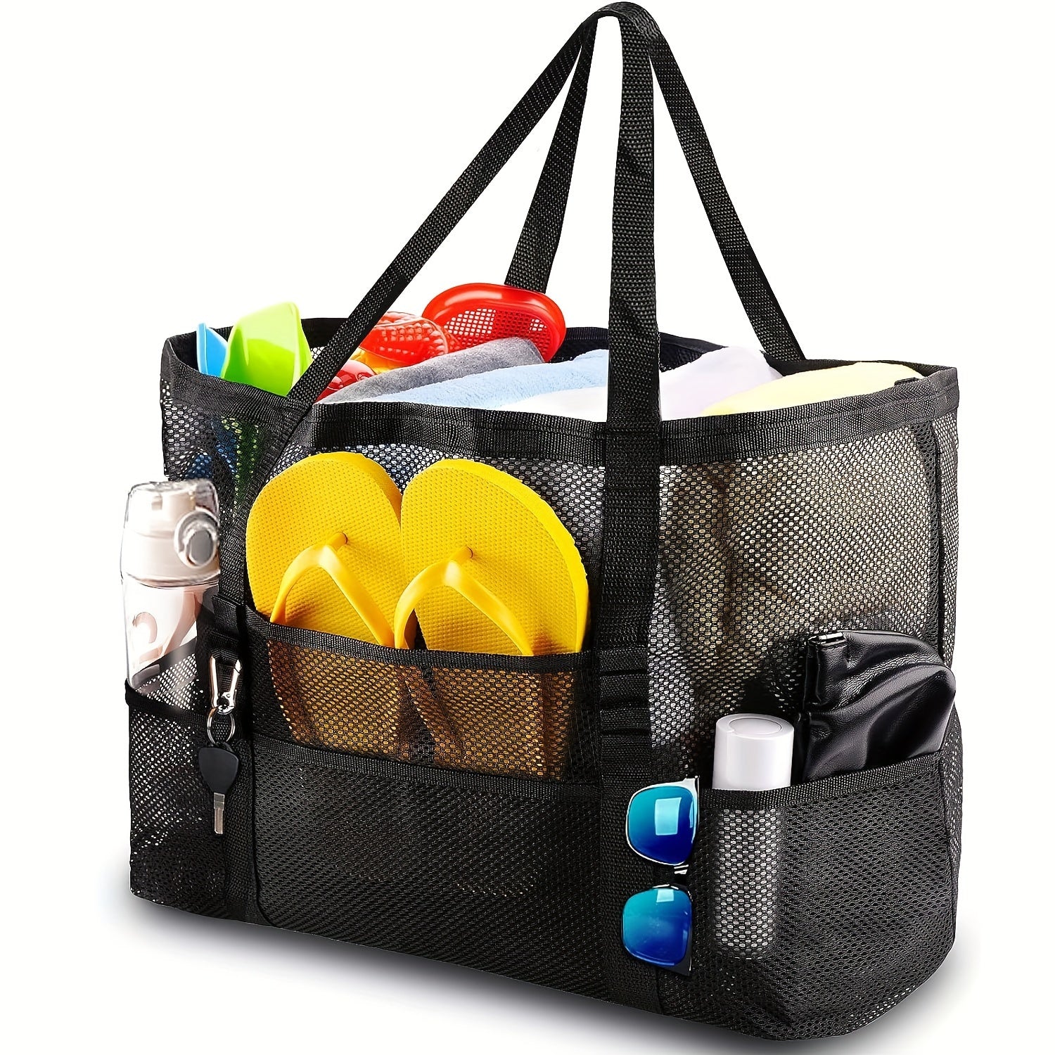 Large Mesh Beach Tote Bag for Outdoor Vacation